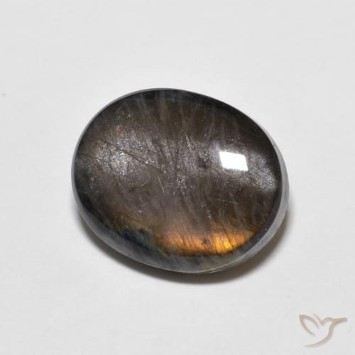 Spectrolite Multicolore naturelle ovale, 2.38 ct, Opaque