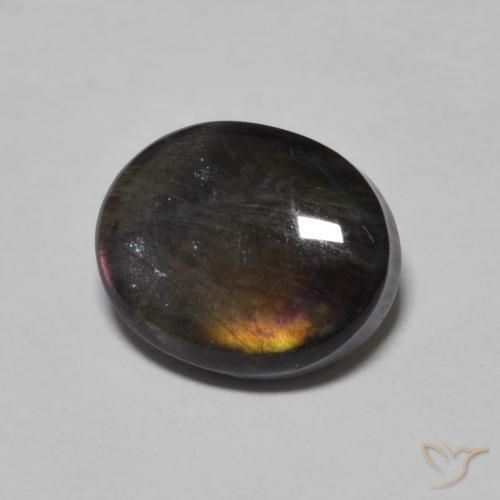 Spectrolite Multicolore naturelle ovale, 2.27 ct, Opaque