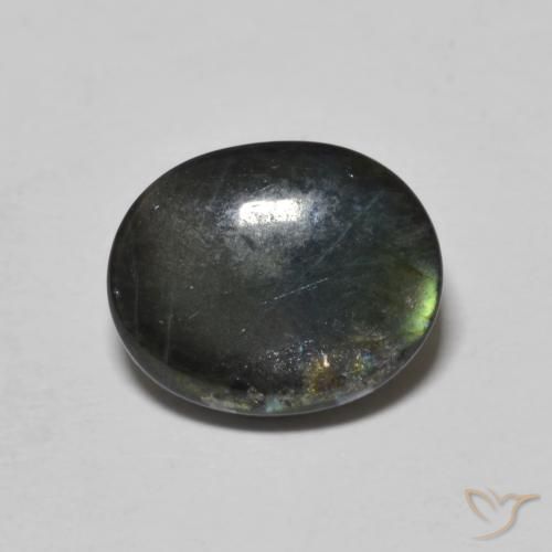 Spectrolite Multicolore naturelle ovale, 2.12 ct, Opaque