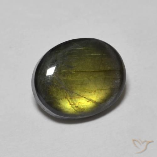 Spectrolite Multicolore naturelle ovale, 2.16 ct, Opaque