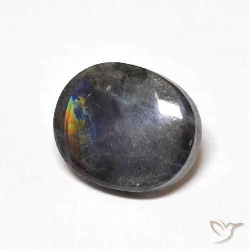 Spectrolite Multicolore naturelle ovale, 1.96 ct, Opaque