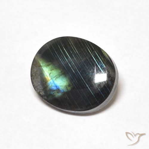 Spectrolite Multicolore naturelle ovale, 1.72 ct, Opaque