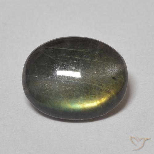 1.37ct Naturel Multicolore Spectrolite, ovale, Opaque