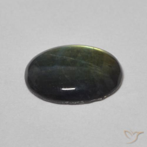 Spectrolite Multicolore naturelle ovale, 1.37 ct, Opaque