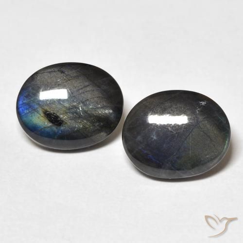 4.34ctw Naturel Multicolore Spectrolite, ovale, Opaque