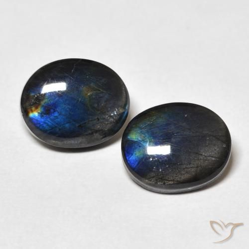 4.36ctw Naturel Multicolore Spectrolite, ovale, Opaque