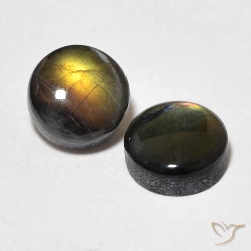 Achetez naturel 1,91ct multicolore spectrolite gems, coupe roude, en provenance finlande chez gemselect. en stock, livraison internationale!