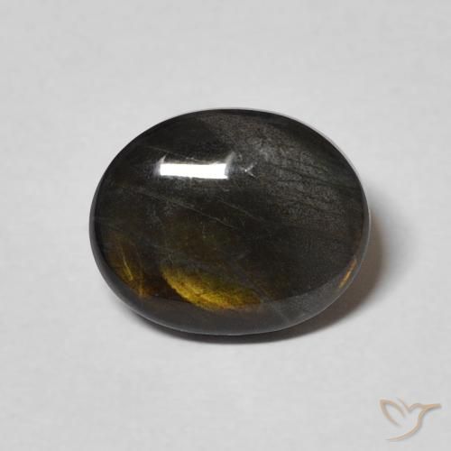 Spectrolite Multicolore naturelle ovale, 2.19 ct, Opaque