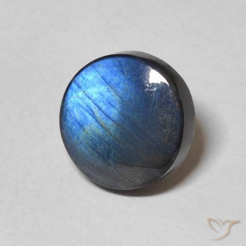Spectrolite multicolore naturelle coupe roude, 2,34 ct, opaque