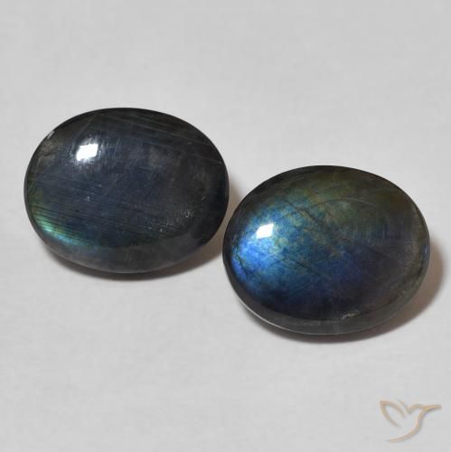 4.22ctw Naturel Multicolore Spectrolite, ovale, Opaque