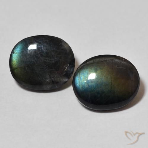 4.39ctw Naturel Multicolore Spectrolite, ovale, Opaque