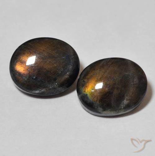4.38ctw Naturel Multicolore Spectrolite, ovale, Opaque