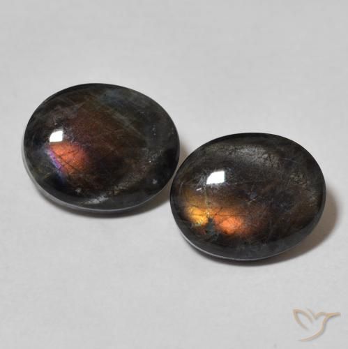 4.18ctw Naturel Multicolore Spectrolite, ovale, Opaque