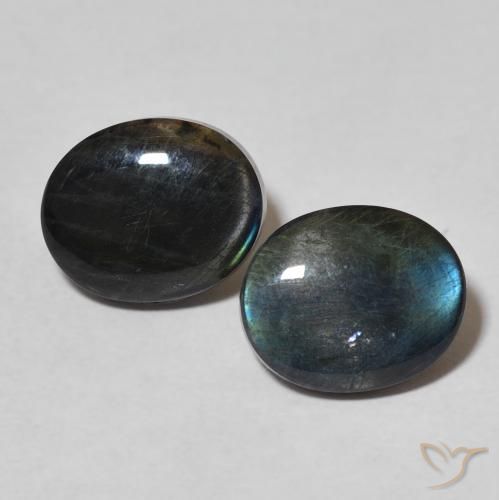 4.18ctw Naturel Multicolore Spectrolite, ovale, Opaque
