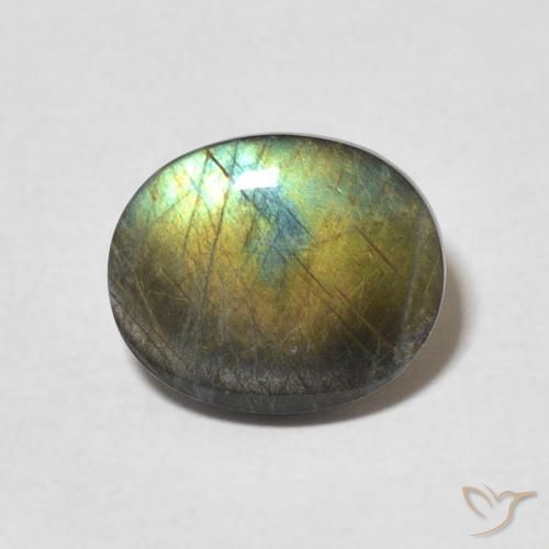 1.79ct Naturel Multicolore Spectrolite, ovale, Opaque
