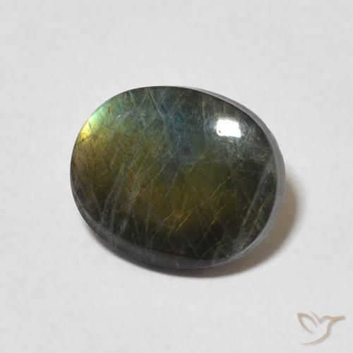 Spectrolite Multicolore naturelle ovale, 1.79 ct, Opaque