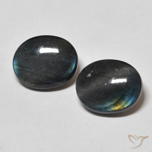 4.09ctw Naturel Multicolore Spectrolite, ovale, Opaque