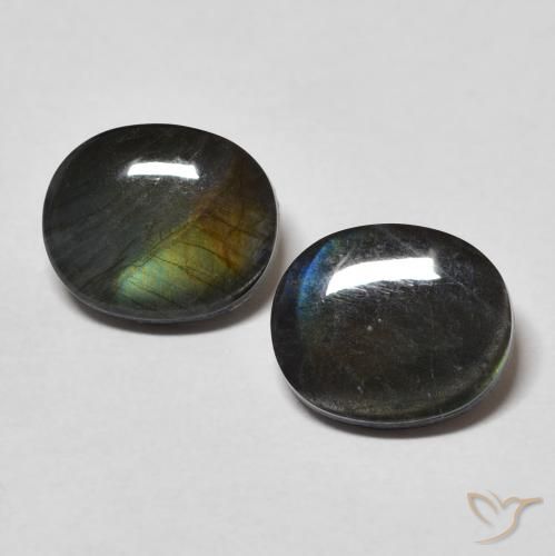 4.17ctw Naturel Multicolore Spectrolite, ovale, Opaque