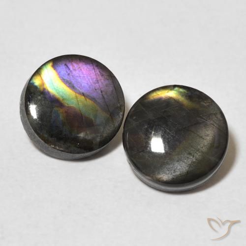 Achetez naturel 3,38ct multicolore spectrolite gems, coupe roude, en provenance finlande chez gemselect. en stock, livraison internationale!