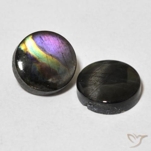 Achetez naturel 3,38ct multicolore spectrolite gems, coupe roude, en provenance finlande chez gemselect. en stock, livraison internationale!