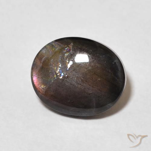 Spectrolite Multicolore naturelle ovale, 2.07 ct, Opaque
