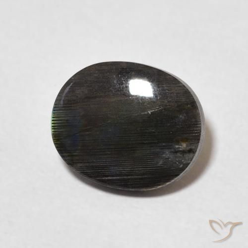 Spectrolite Multicolore naturelle ovale, 2.00 ct, Opaque