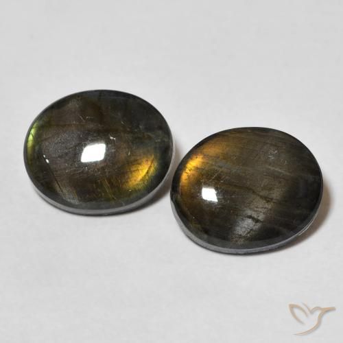 4.33ctw Naturel Multicolore Spectrolite, ovale, Opaque