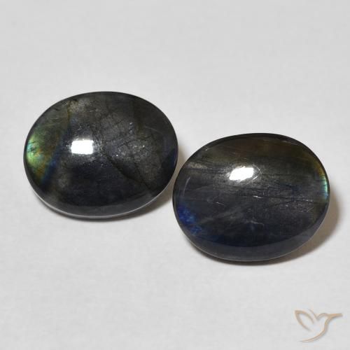 4.16ctw Naturel Multicolore Spectrolite, ovale, Opaque