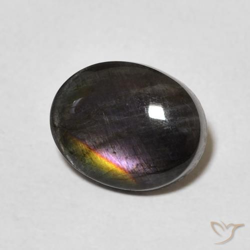 Spectrolite Multicolore naturelle ovale, 2.09 ct, Opaque