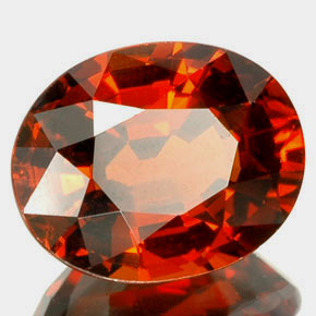 Grenat spessartite orange naturelle coupe ovale, 2,67 ct, VVS-VS