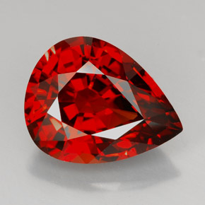 Grenat spessartite orange naturelle en forme de poire, 8,83 ct, VVS-VS