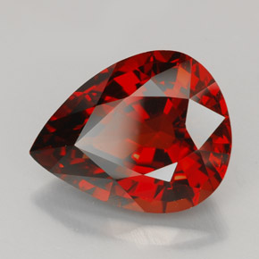 Grenat spessartite orange naturelle en forme de poire, 8,83 ct, VVS-VS