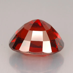 Grenat spessartite rouge naturelle coupe ovale, 7,68 ct, VVS-VS