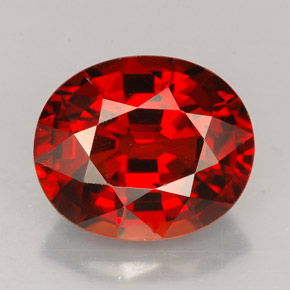 Grenat spessartite orange naturelle coupe ovale, 7,22 ct, VS