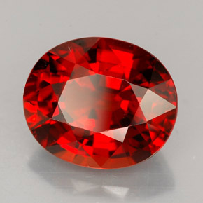 Grenat spessartite orange naturelle coupe ovale, 7,22 ct, VS