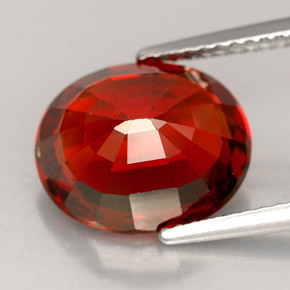 Grenat spessartite orange naturelle coupe ovale, 7,22 ct, VS