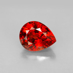 Grenat Spessartite Rouge orange naturelle En forme de poire, 3.61 ct, VVS