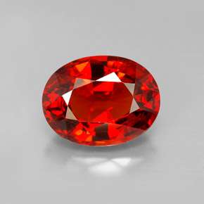 Grenat Spessartite Orange rougeâtre naturelle Coupe ovale, 5.81 ct, VVS-VS