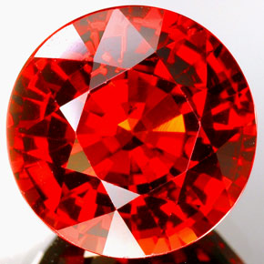 Grenat spessartite orange naturelle coupe roude, 8,88 ct, VVS-VS