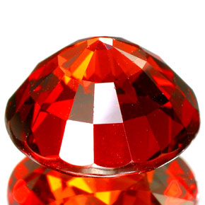 Grenat spessartite orange naturelle coupe roude, 8,88 ct, VVS-VS