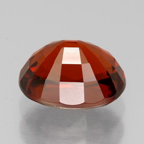 Grenat spessartite rouge naturelle coupe ovale, 5,72 ct, VVS-VS