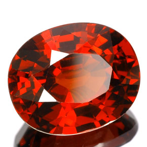 Grenat Spessartite Orange rougeâtre naturelle Coupe ovale, 6.63 ct, IF