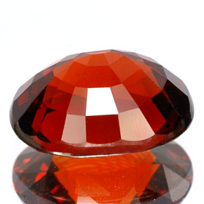 Grenat Spessartite Orange rougeâtre naturelle Coupe ovale, 6.63 ct, IF