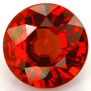 Grenat Spessartite Orange rougeâtre naturelle Coupe roude, 5.51 ct, IF