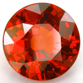 Grenat Spessartite Orange rougeâtre naturelle Coupe roude, 5.51 ct, IF