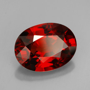 Grenat Spessartite Rouge-orange naturelle Coupe ovale, 5.68 ct, VVS-VS