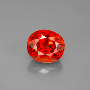 Grenat Spessartite Mandarine Orange naturelle Coupe ovale, 2.80 ct, VS-SI