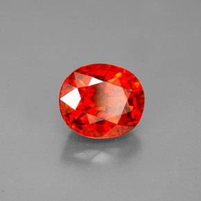 Grenat Spessartite Mandarine Orange naturelle Coupe ovale, 2.80 ct, VS-SI