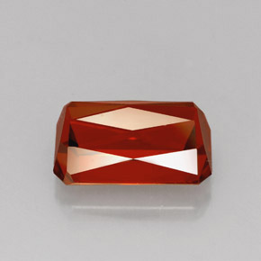 Grenat spessartite orange naturelle taille émeraude, 3,79 ct, VS-SI