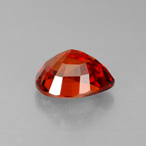 Grenat spessartite orange naturelle en forme de poire, 1,91 ct, VS